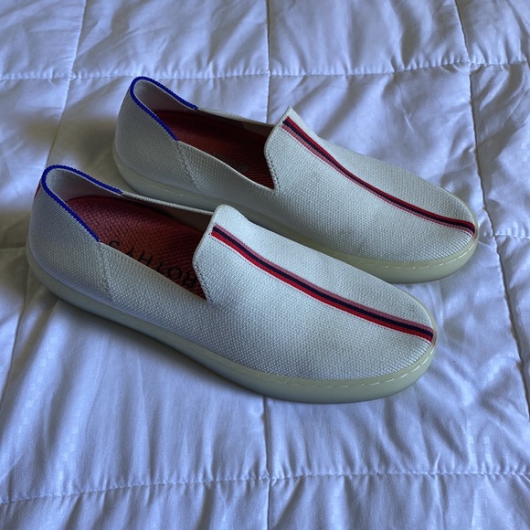 Rothy’s x Evian Limited Edition Slip On Sneakers Womens 8.5 White Made in China - Picture 9 of 15